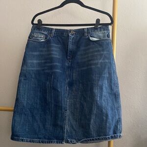 Express Dark Blue Denim Mini Skirt